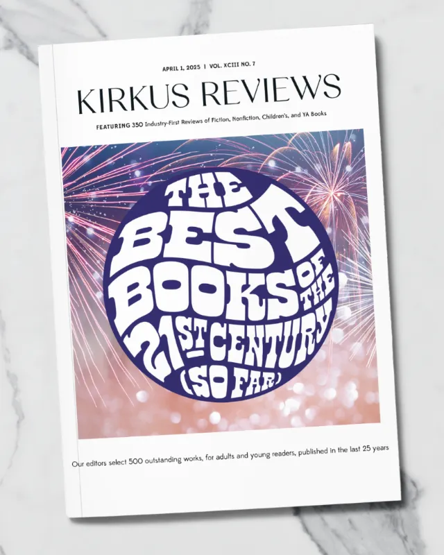 Kirkus Reviews magazine cover with hand-lettered book theme
