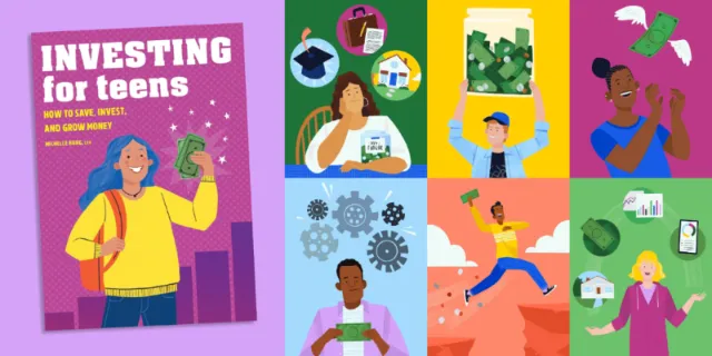 Diverse teens learning and engaging with investing concepts