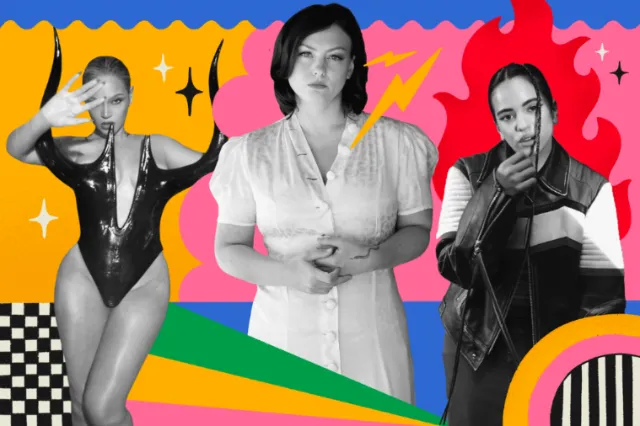 Collage of three diverse women with colorful background by Mel Cerri
