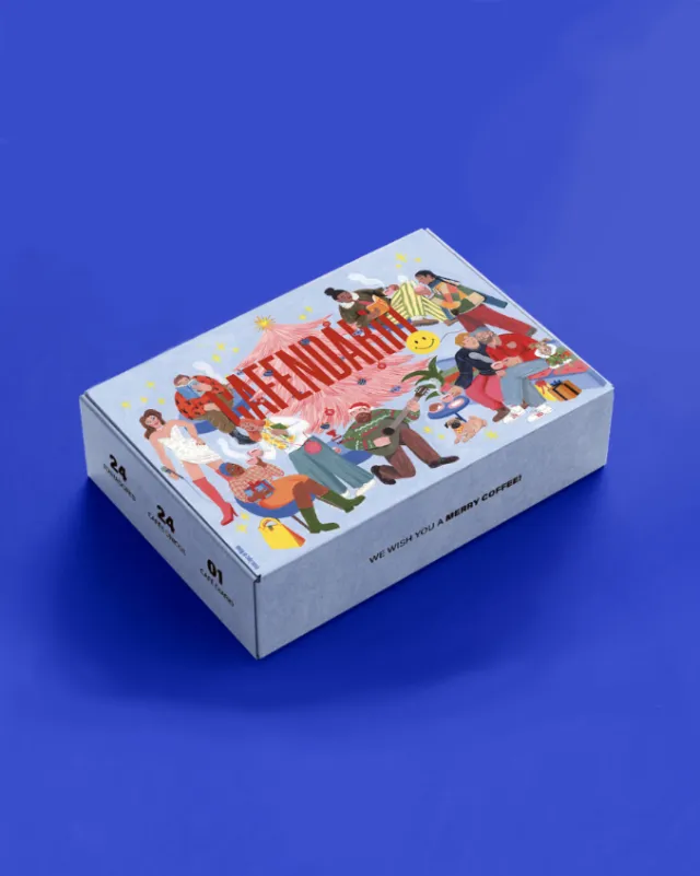 NoaNoa Cafendario coffee advent calendar box by Iratxe López de Munáin