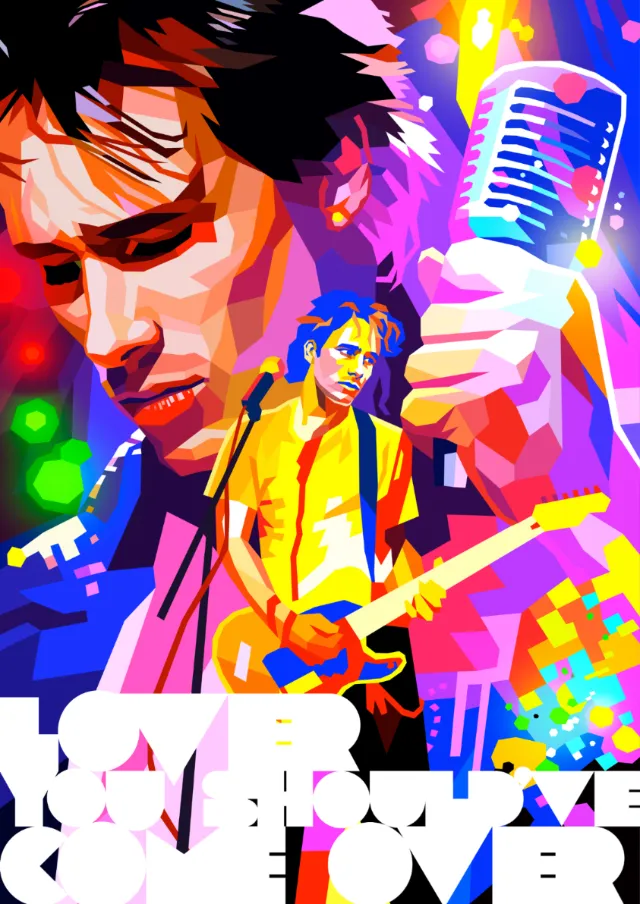 Digital portrait of musician Jeff Buckley by Liam Brazier