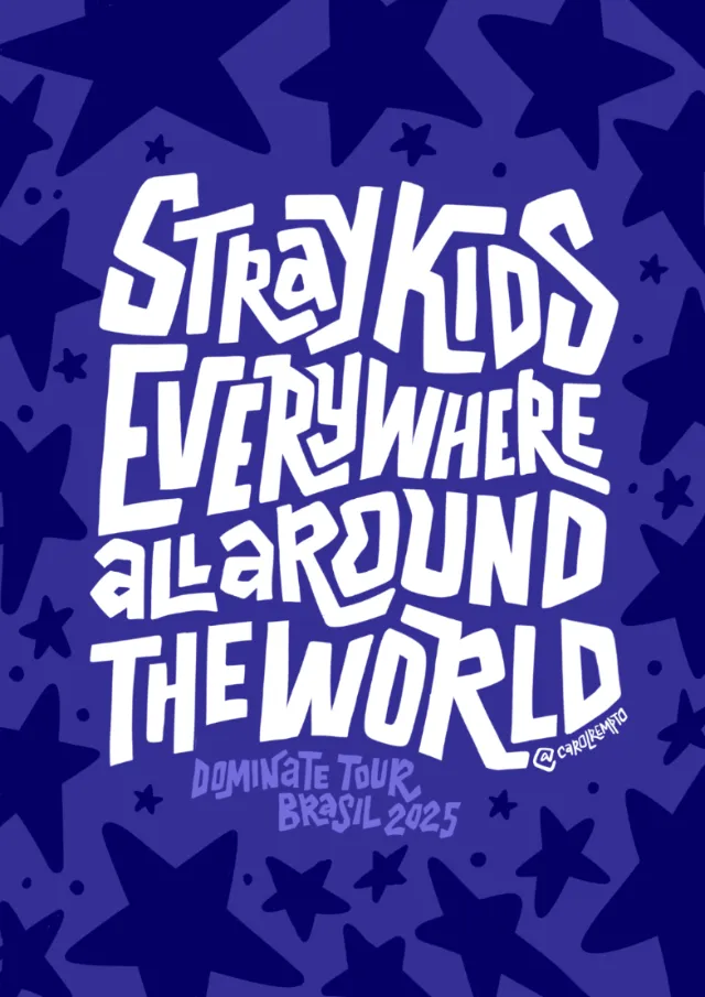 Typography poster with Stray Kids slogan by Carol Rempto