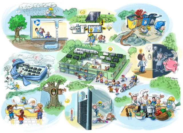 Detailed digital security and data protection illustration by Björn von Schlippe