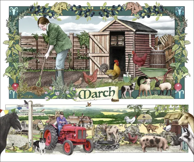 Gardening and farming activities in March by Alan Baker