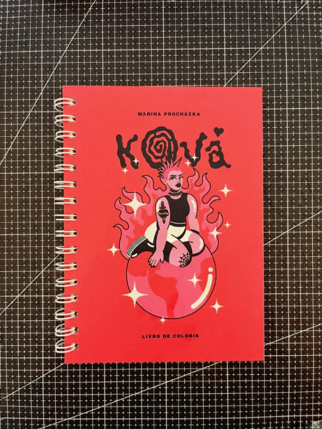 Cover of Ková coloring book with character illustration by Marina Procházka