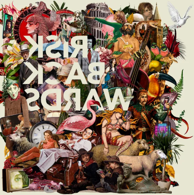 Collage of vintage and modern elements in Risk Backwards by Patrick Boyer