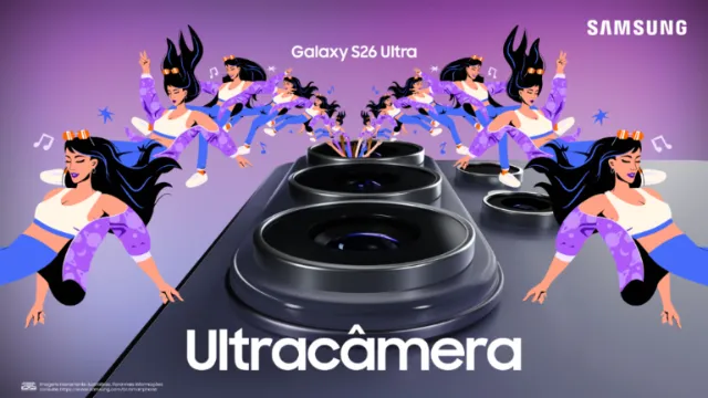 Samsung Galaxy S26 Ultra Ultracamera with dancing people, artwork by Mau Cardoso