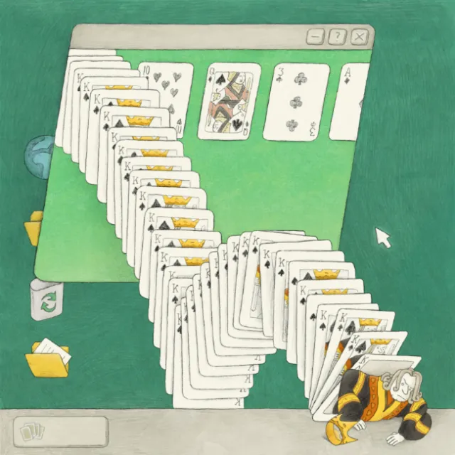 King cards flop illustration for Tapirulan Illustration Contest