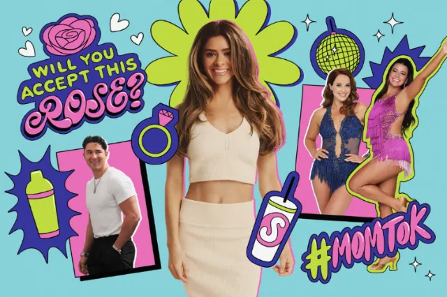 Reality TV collage with roses, torches, and catchphrases by Mel Cerri