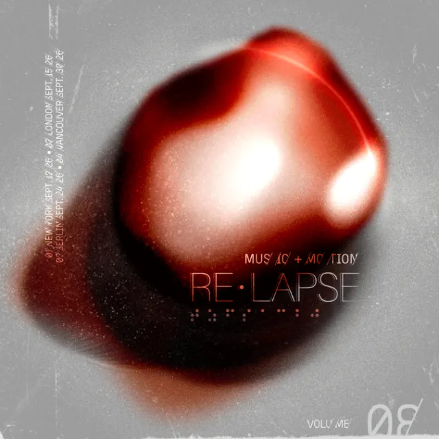 Abstract red rounded shape with blurred edges on gray background by Patrick Boyer