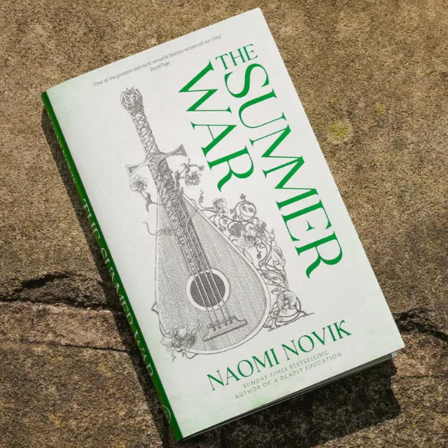 Book cover of The Summer War by Naomi Novik with detailed etching artwork by Studio Duco