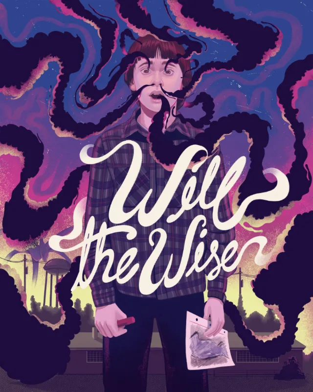 Will the Wise possessed by dark organic forms, illustration by German Gonzalez