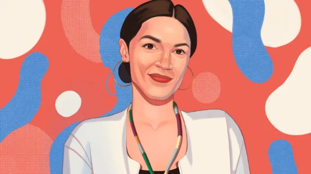 Illustration of Alexandria Ocasio-Cortez by German Gonzalez