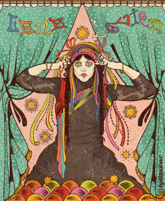 Illustration of new wave singer Lene Lovich by Lydia Silver