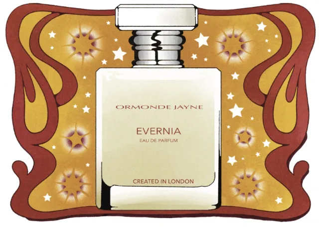 Illustration of Ormonde Jayne Evernia perfume bottle by Lydia Silver