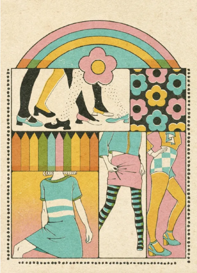 Fashion illustration tribute to Mary Quant by Lydia Silver