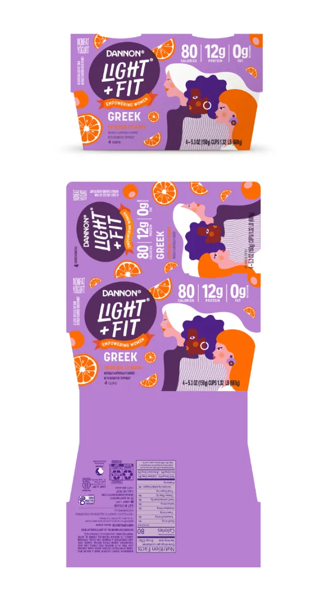 Dannon Light + Fit Greek Yogurt packaging design by Superama