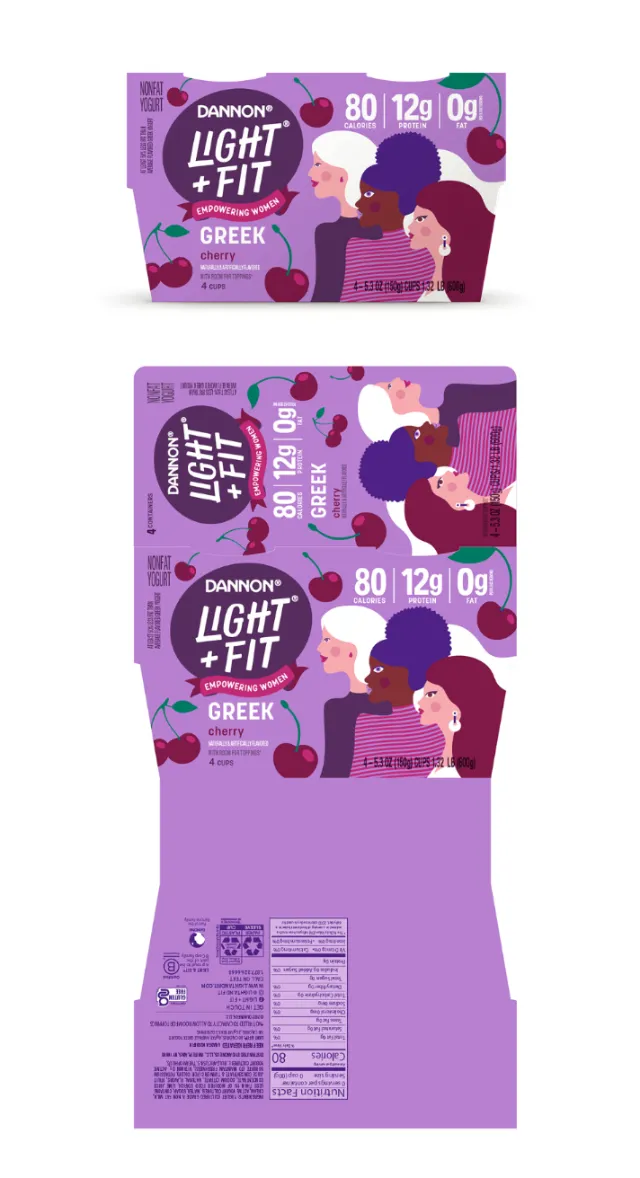Orlex Light + Fit Greek yogurt packaging design by Superama