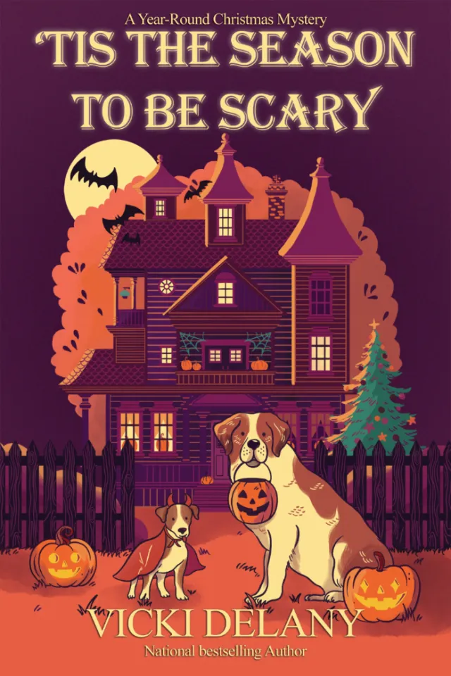 Book cover for 'Tis The Season To Be Scary by Vicki Delany, illustrated by Alison Kerry