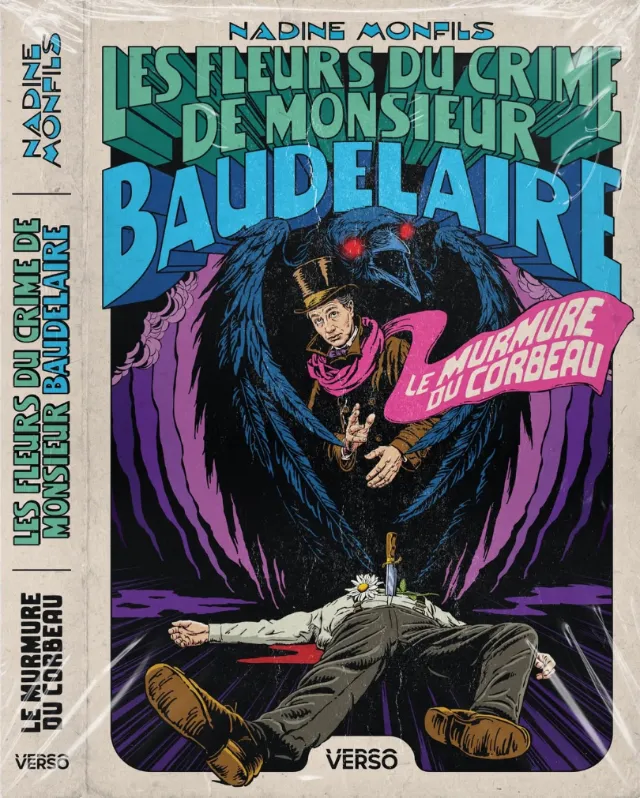 Dramatic book cover with man and dark figure, artwork by Butcher Billy