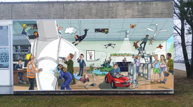 Colorful illustration of people doing indoor and outdoor activities by Björn von Schlippe