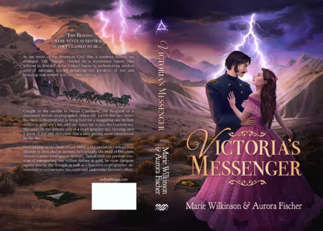 Couple embracing under stormy sky on Victoria's Messenger cover by Emmeli Markegård