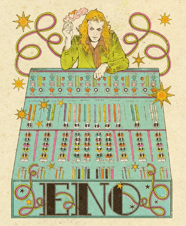 Textured abstract artwork by Brian Eno using digital brushes
