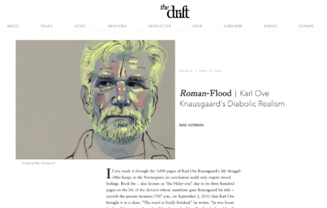 Portrait of writer Karl Ove Knausgaard by Maki Yamaguchi