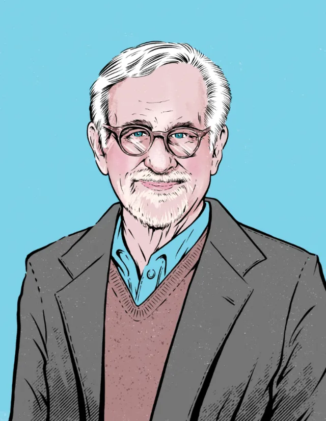 Portrait of elderly man with glasses and beard by Cat Sims
