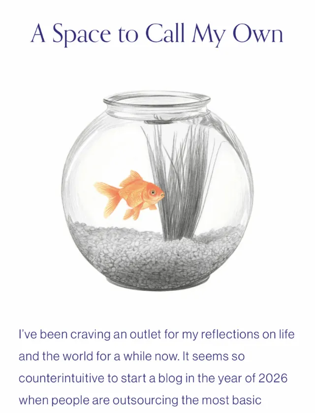 Pencil drawing of goldfish swimming in a glass fishbowl by Dena Cooper