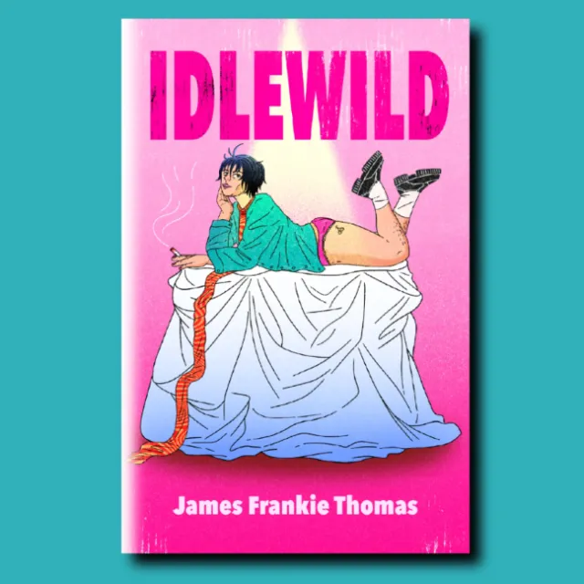 Idlewild book cover with person lying on draped surface by Oliver Li