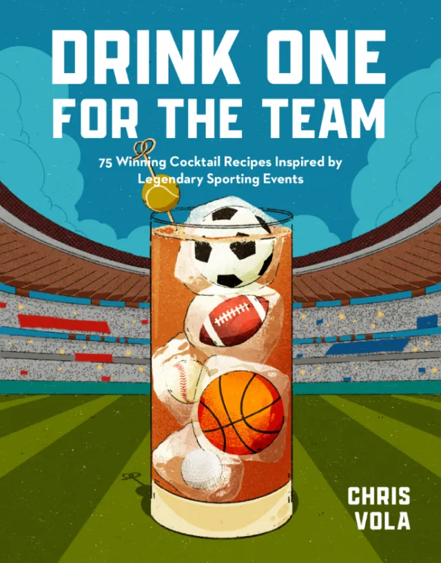 Heedayah Lockman illustration for Drink One for the Team, showing a sports cocktail glass