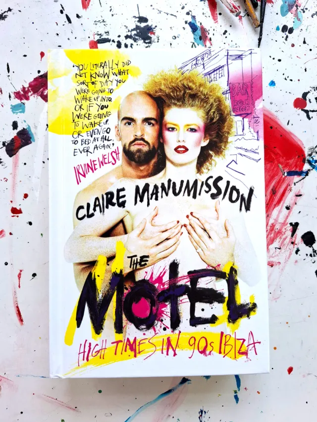 The Motel book cover illustration by Tallon Type, featuring two painted figures