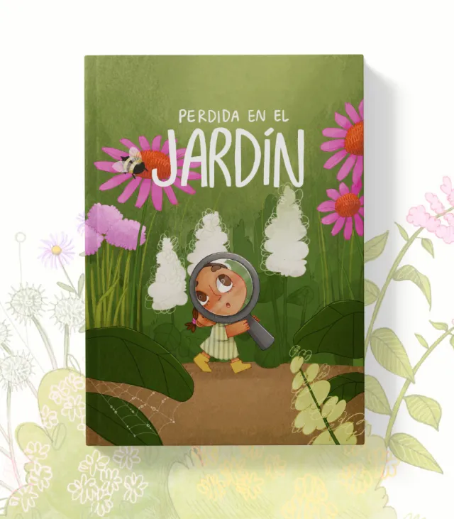 Illustrated garden book cover by Martina Curiotto, featuring a lost little girl.