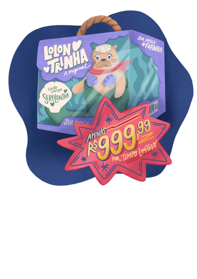 Carol Rempto's mermaid otter plush toy box with a price tag