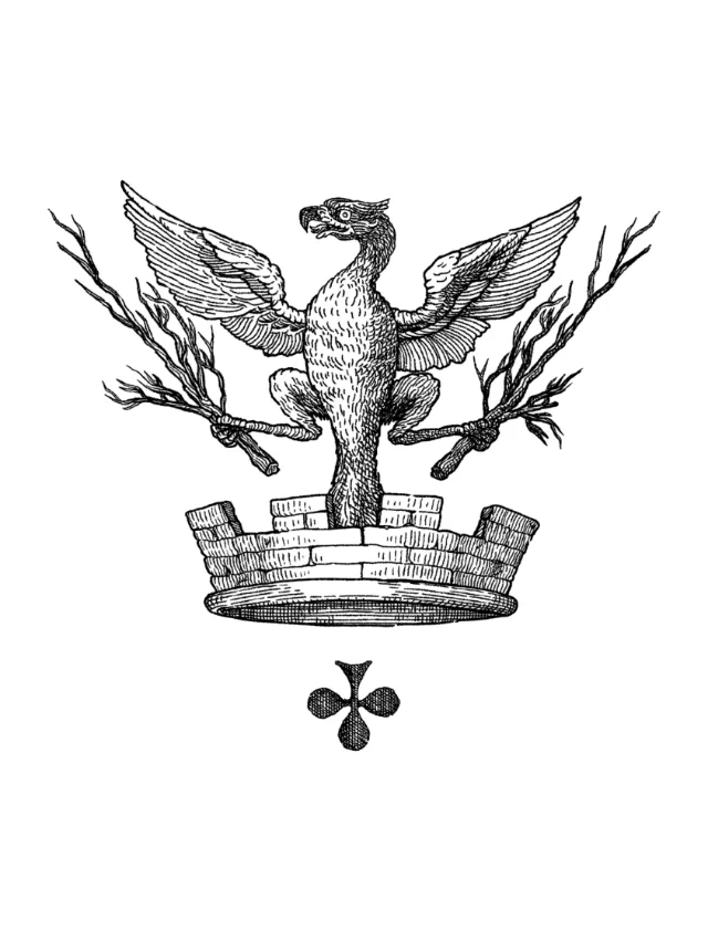 Studio Duco etching of an eagle perched on a stone crest