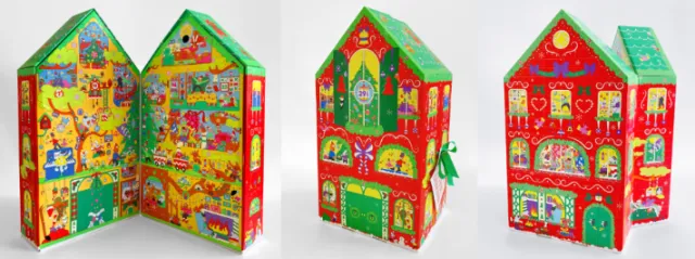 Veronika Kiriyenko’s illustrated LUSH advent calendar shaped like a festive forest house