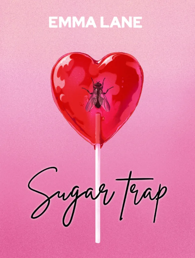 Julia Prokhotskaya In Colour artwork of a heart-shaped lollipop trapping an insect