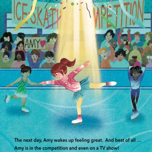 Oliver Li illustration of Amy skating in a competition