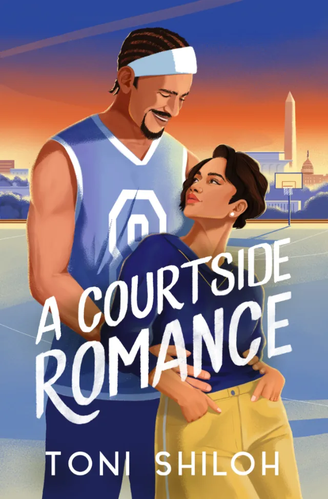 Andressa Meissner’s A Courtside Romance cover shows a basketball player and woman.