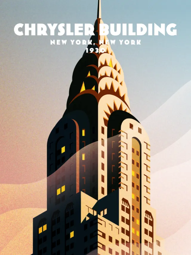 Art Deco Chrysler Building illustration by Dongkyu Lim