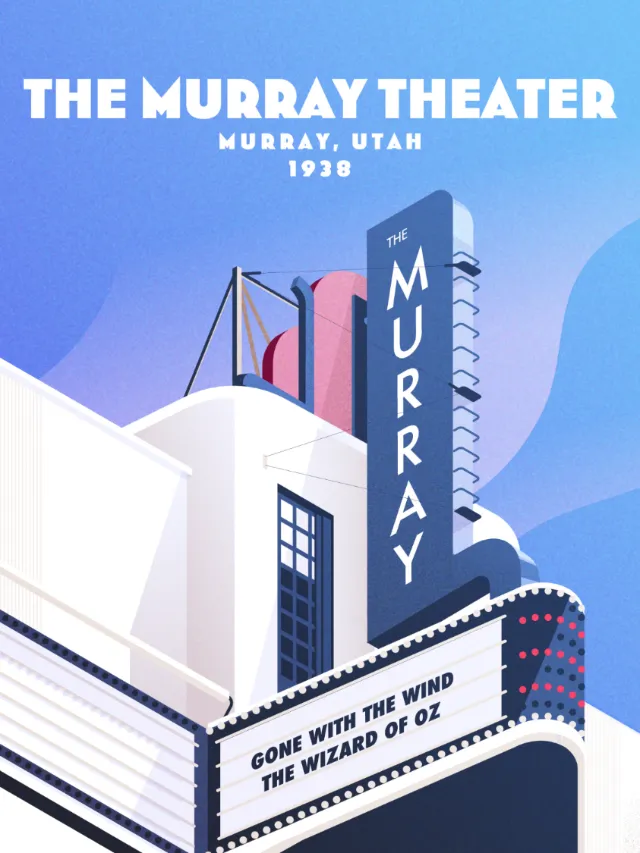 Dongkyu Lim illustration of The Murray Theater in Murray, Utah