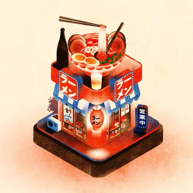 Ramen Factory miniature artwork by Dongkyu Lim