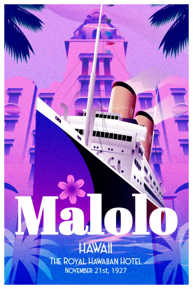 Dongkyu Lim's colorful SS Malolo oceanliner poster