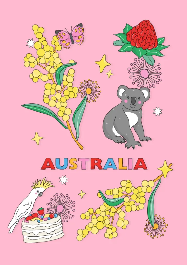Australian flowers and wildlife illustrated by Megan McKean