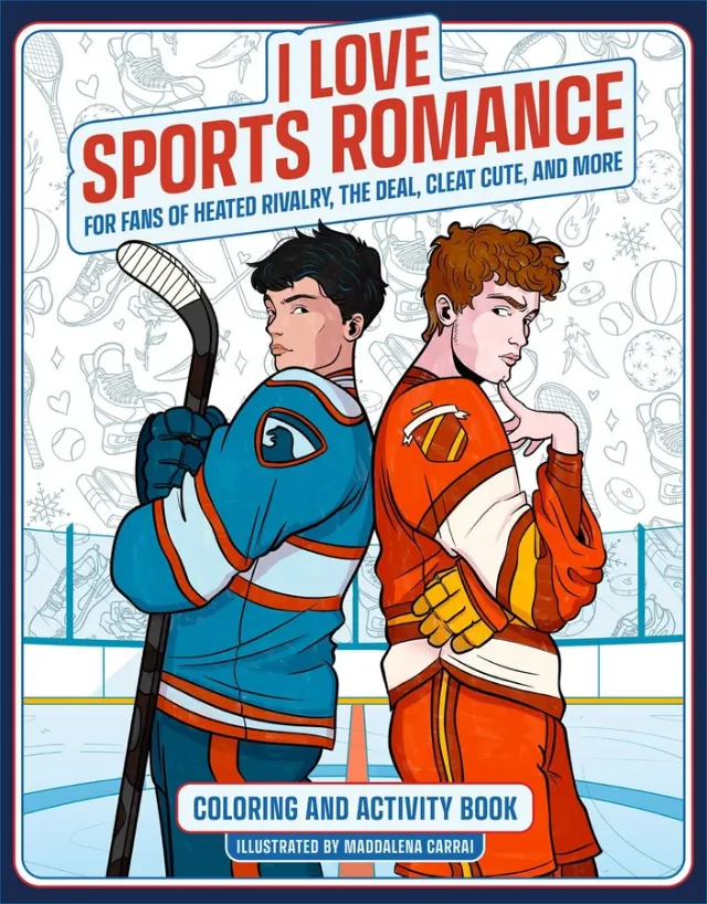 I Love Sports Romance coloring book cover illustrated by Maddalena Carrai