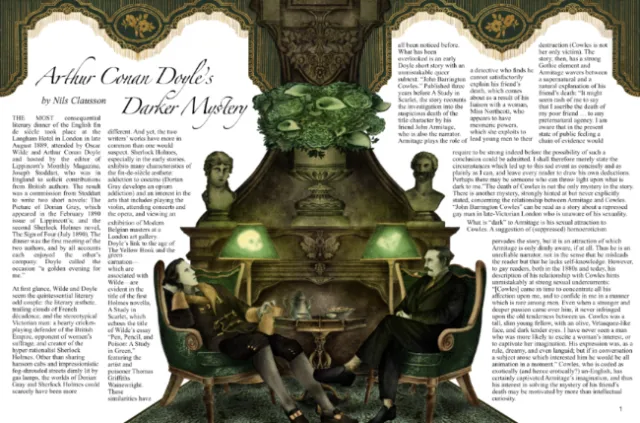 Editorial illustration by Misha Chernov for an Arthur Conan Doyle mystery article