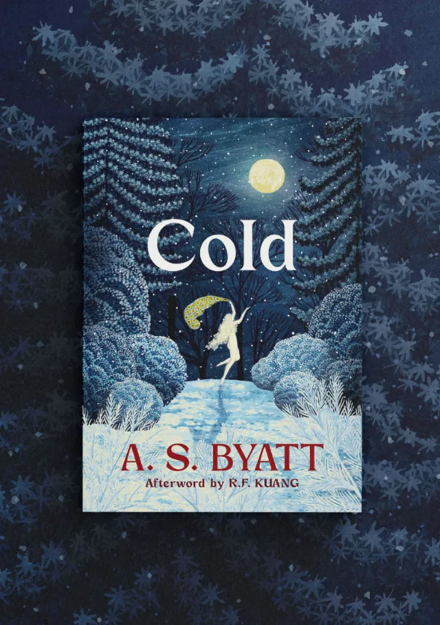Rosanna Tasker artwork showing the Cold book cover in a snowy forest