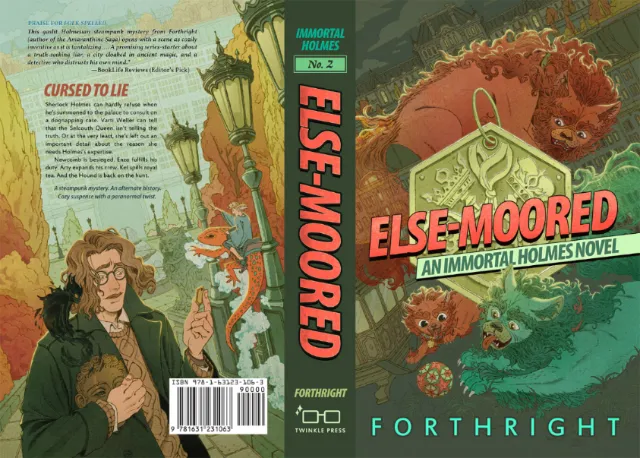 Mart Lett's illustrated Else-Moored book cover by Forthright