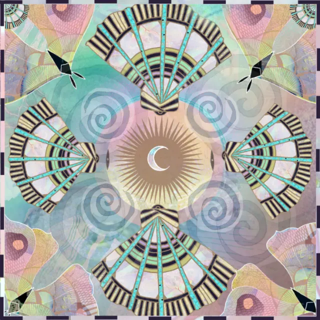 Geometric fan pattern artwork by Hannah Davies